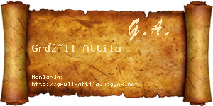 Grüll Attila névjegykártya